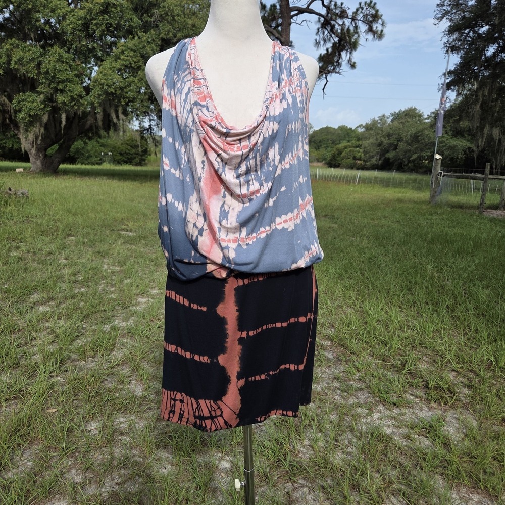 Hard Tail Forever Tie Dye Stretch Dress Boho Festival Made in USA Medium